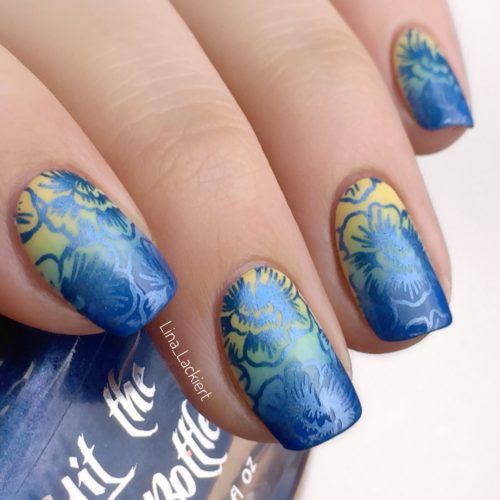 Hit the Bottle metallic stamping polish